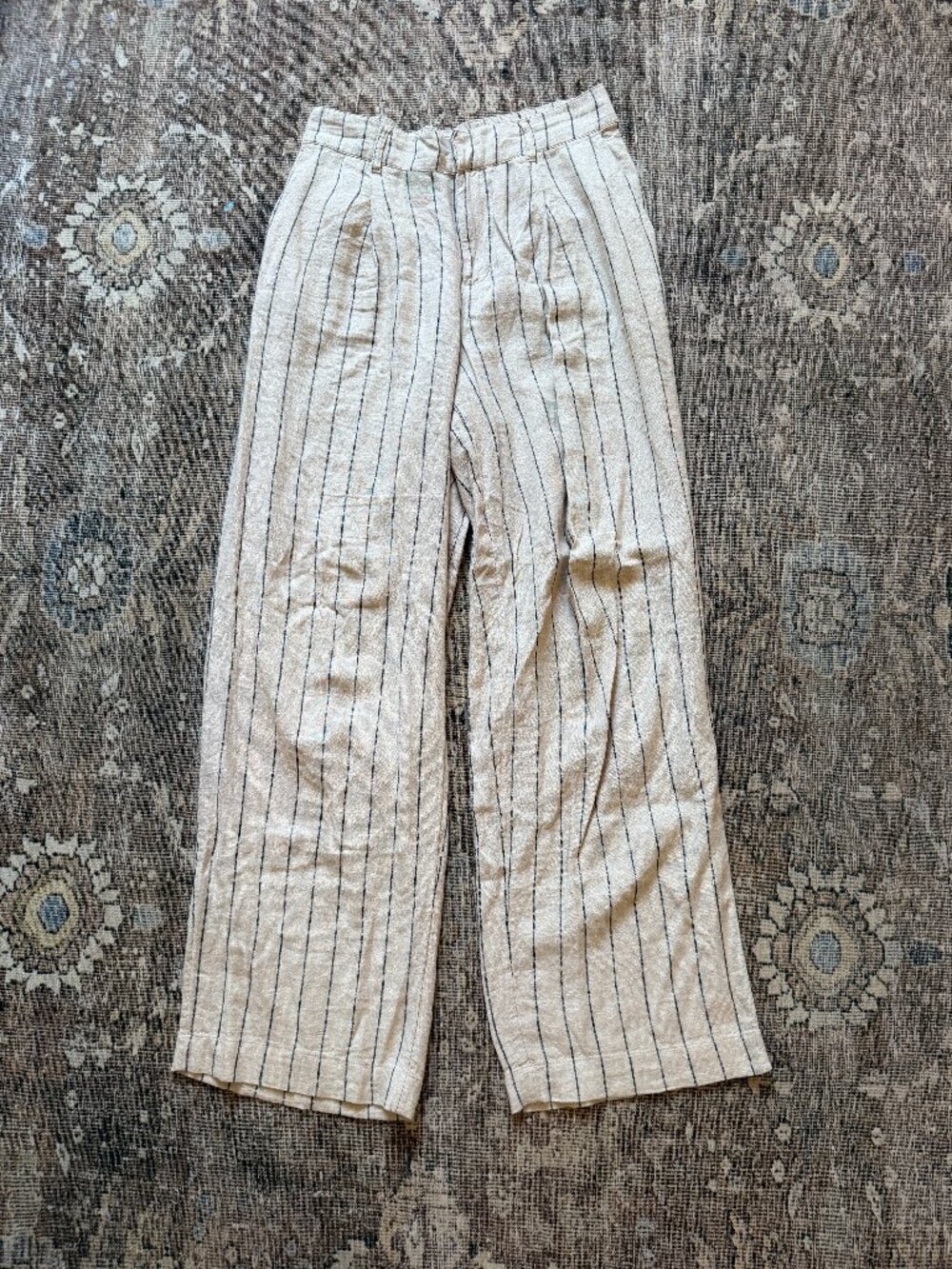 A New Day Linen Blend Striped Pants • size 6 regular